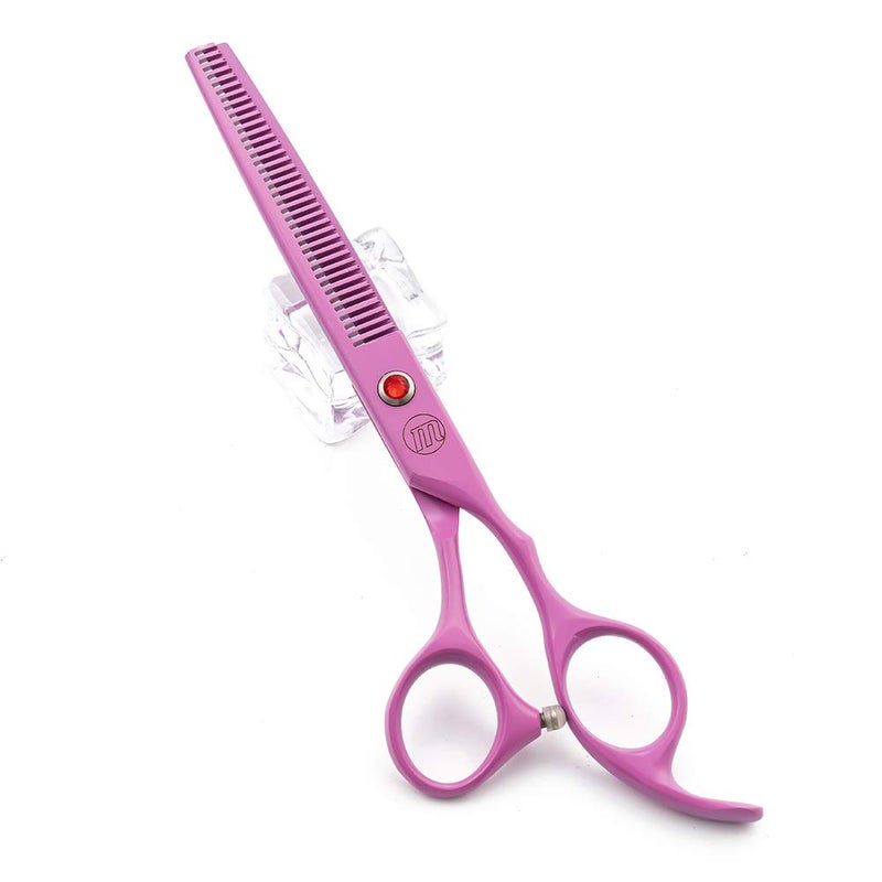 Moontay Professional 7.0" Dog Grooming Scissors Set, 4-pieces Straight, Upward Curved, Downward Curved, Thinning/Blending Shears for Dog, Cat and Pets, JP Stainless Steel, Pink - Image 4